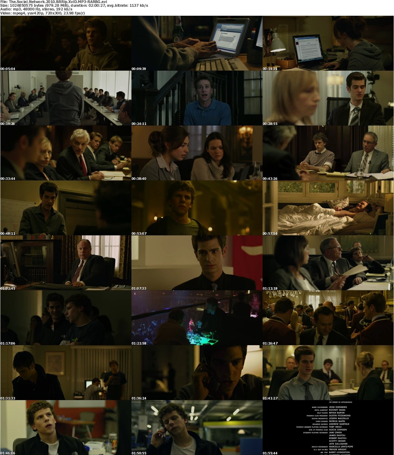 The Social Network 2010 BRRip XviD MP3-RARBG