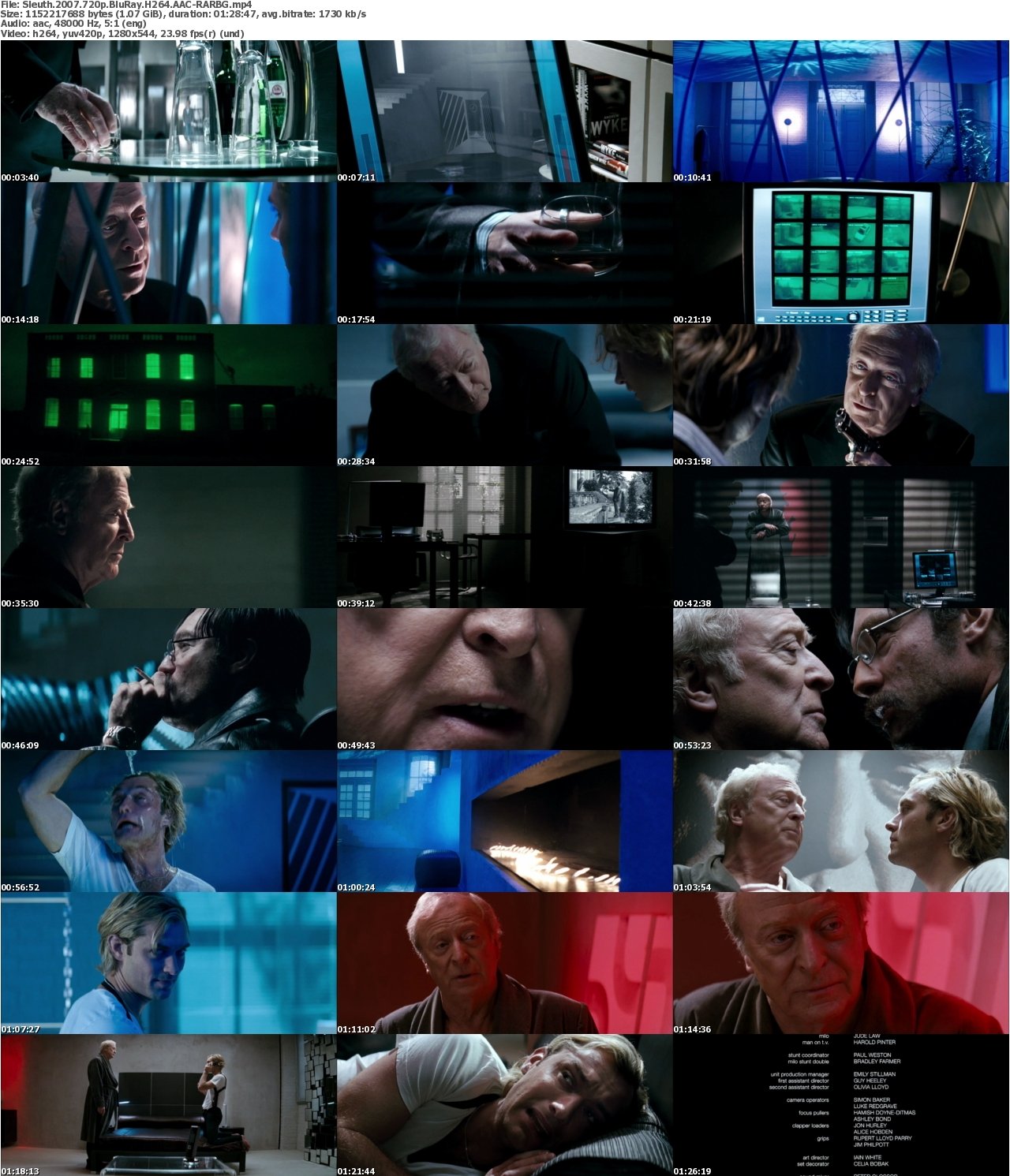 Sleuth 2007 720p BluRay H264 AAC-RARBG