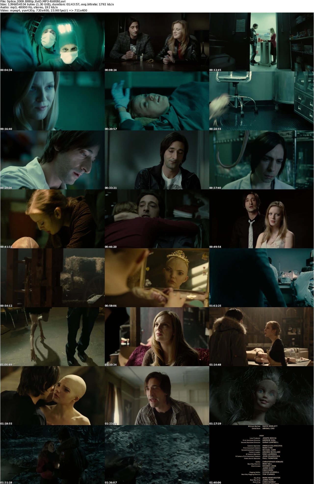 Splice 2009 BRRip XviD MP3-RARBG
