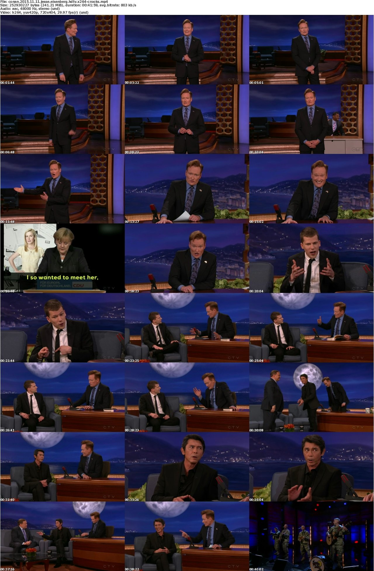 Conan 2015.11 11 Jesse Eisenberg HDTV x264-CROOKS