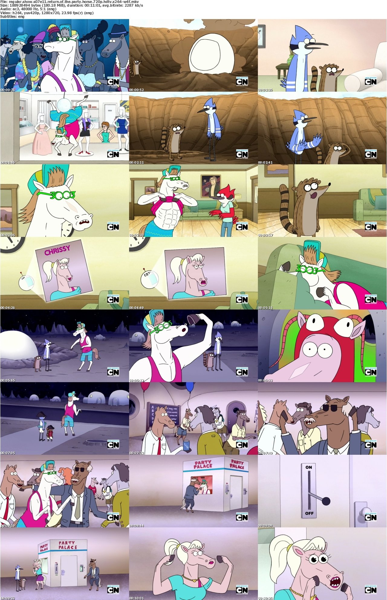 Regular Show S07E11 Return of the Party Horse 720p HDTV x264-W4F