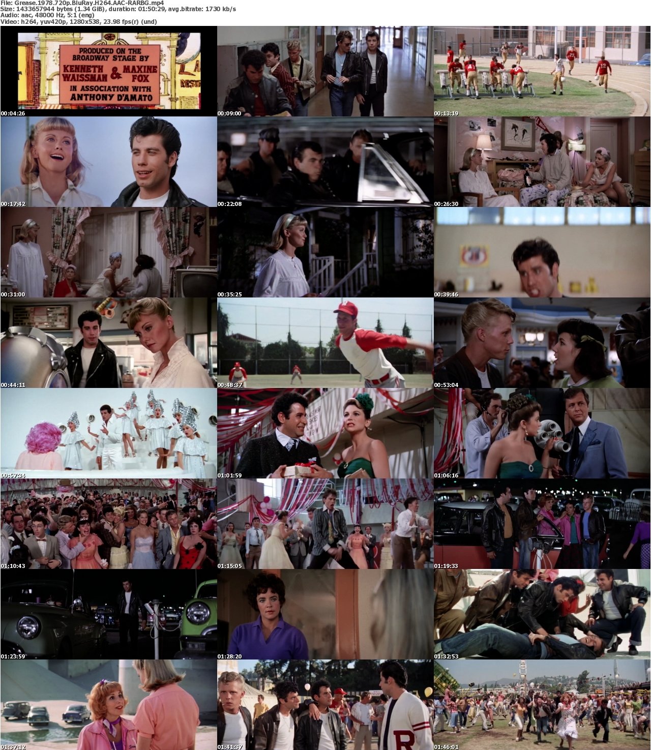 Grease 1978 720p BluRay H264 AAC-RARBG