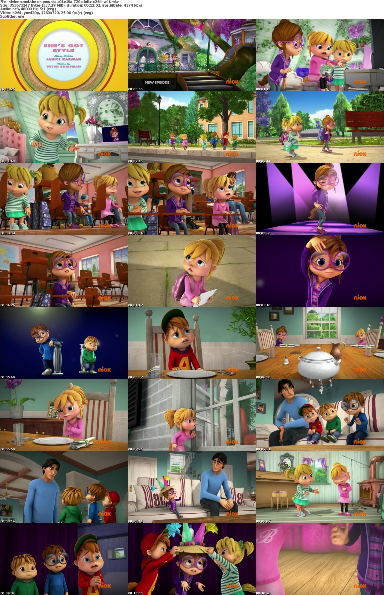 Alvinnn and the Chipmunks S01E19a 720p HDTV x264-W4F