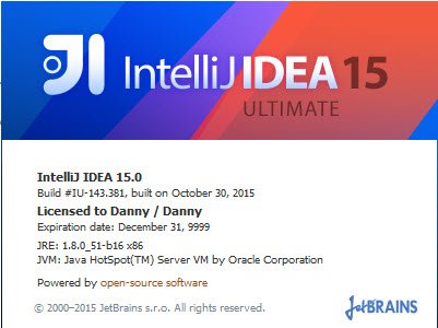 JetBrains IntelliJ IDEA Ultimate 15.0 Build 143.381