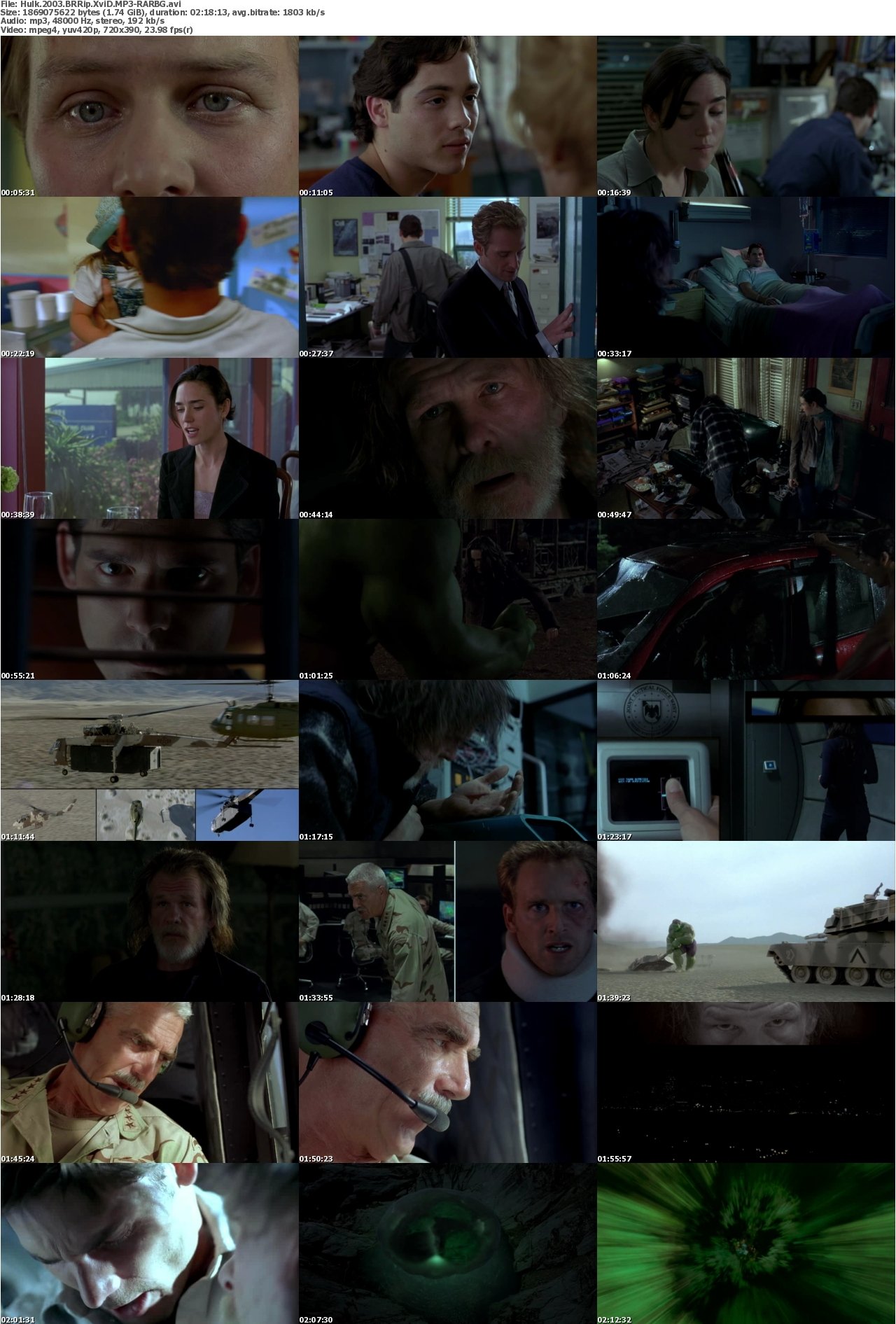 Hulk 2003 BRRip XviD MP3-RARBG