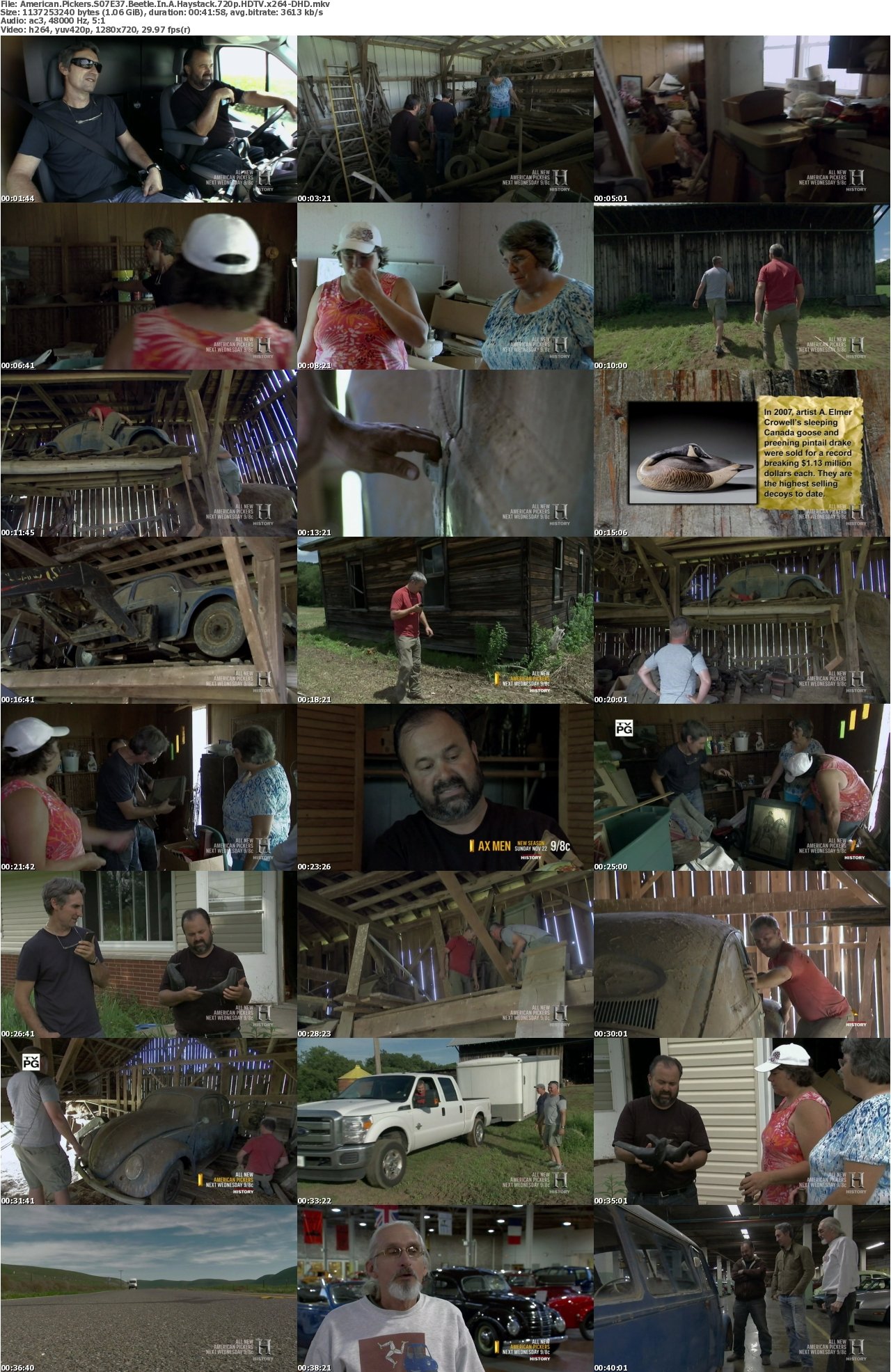 American Pickers S07E37 Beetle In A Haystack 720p HDTV x264-DHD