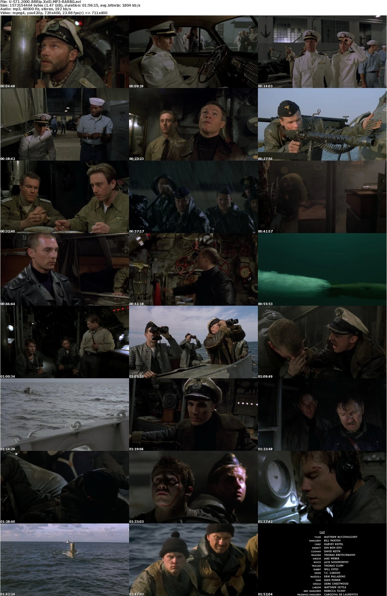 U-571 2000 BRRip XviD MP3-RARBG