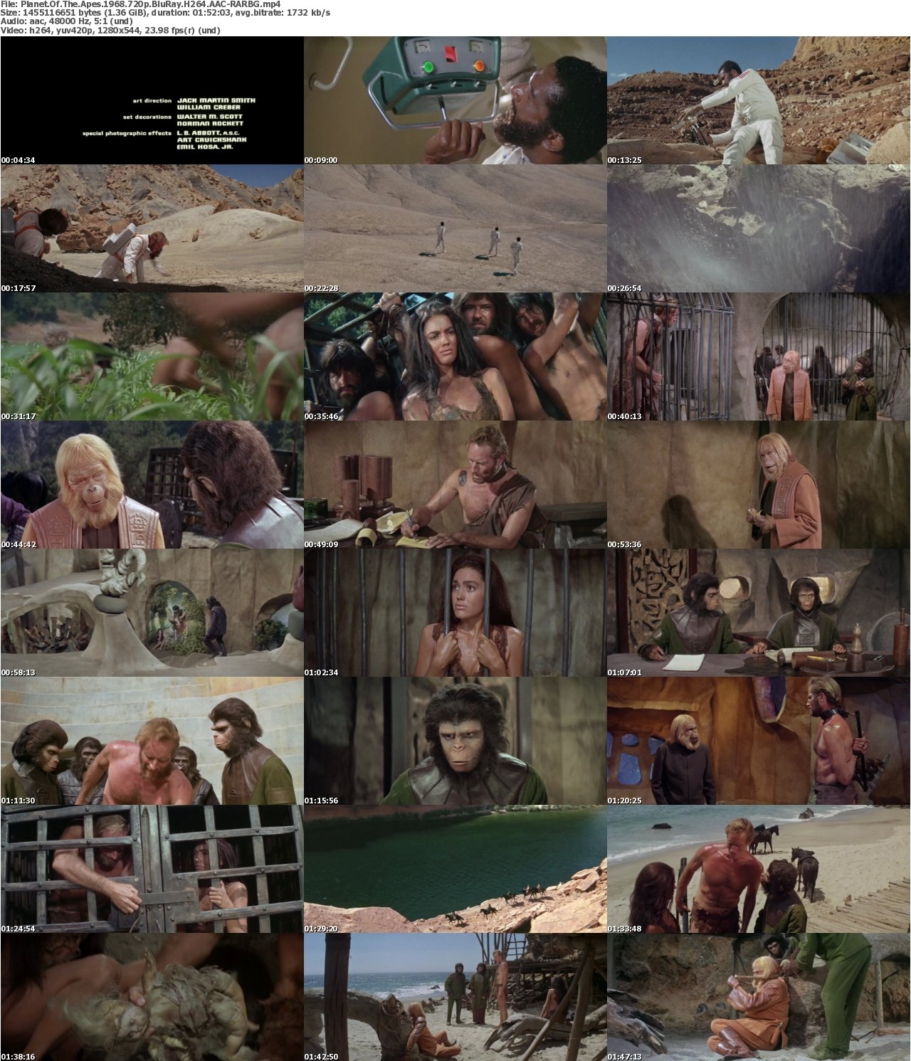 Planet Of The Apes 1968 720p BluRay H264 AAC-RARBG