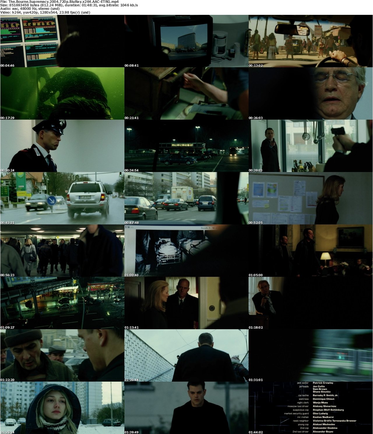 The Bourne Supremacy 2004 720p BluRay x264 AAC-ETRG