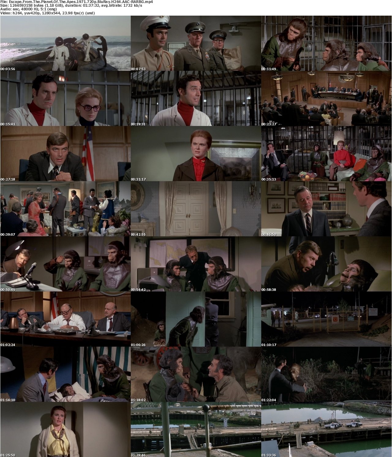 Escape From The Planet Of The Apes 1971 720p BluRay H264 AAC-RARBG