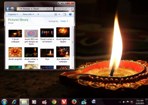 Diwali 2015 theme for Windows 10, Windows 8 and Windows 7