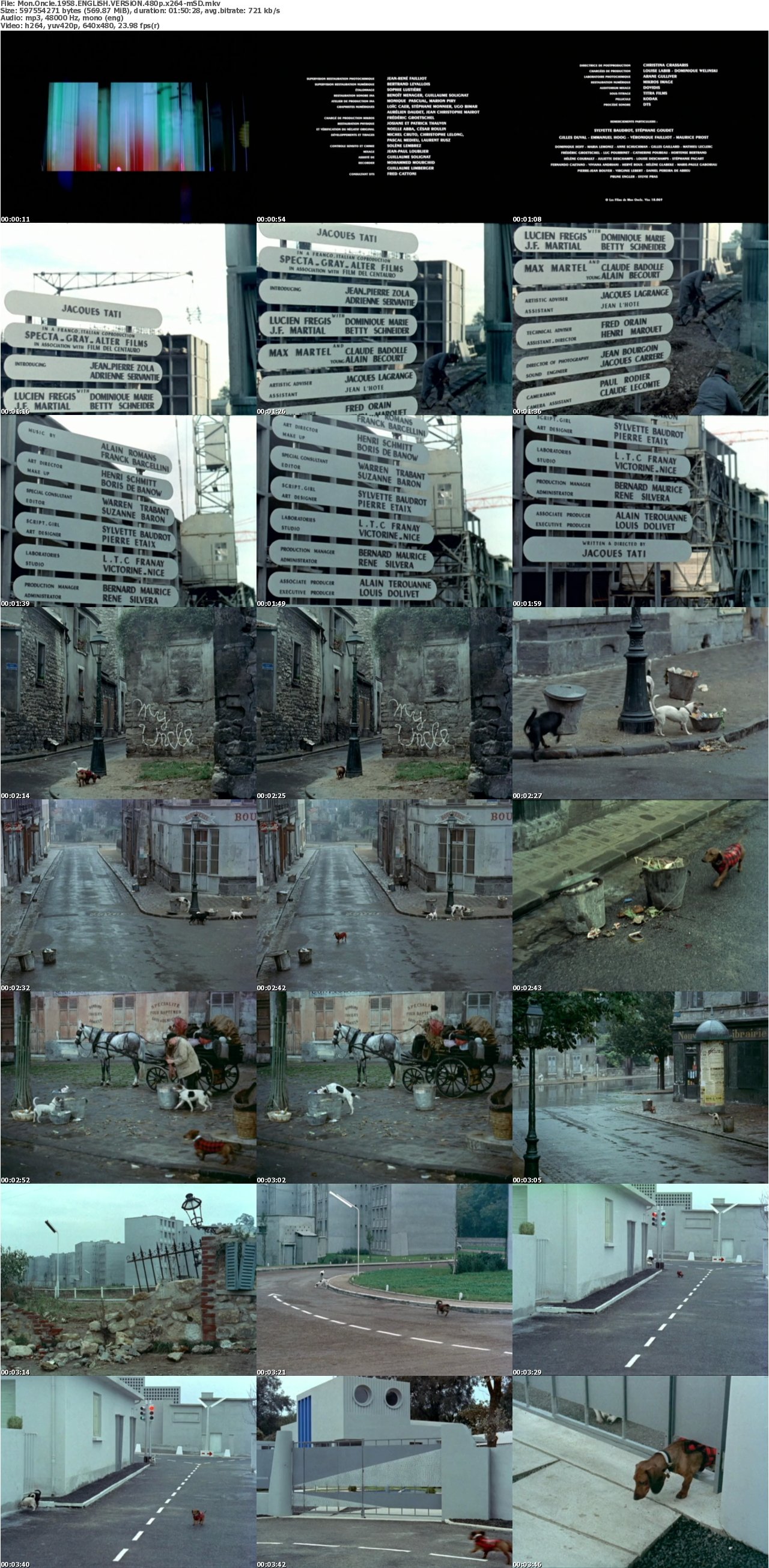 Mon Oncle 1958 ENGLiSH VERSiON 480p x264-mSD