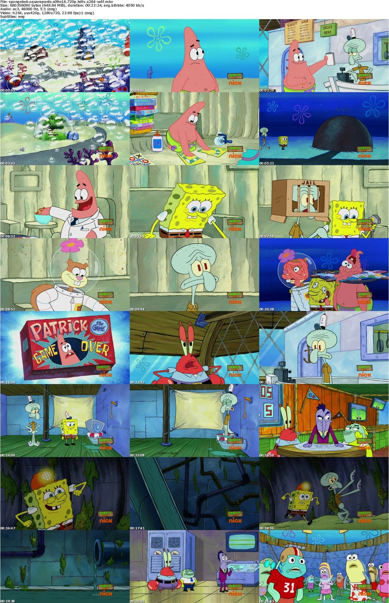 SpongeBob SquarePants S09E16 720p HDTV x264-W4F