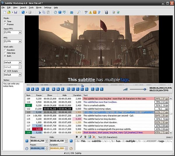Subtitle Workshop 6.01 R3 Beta Multilingual Portable
