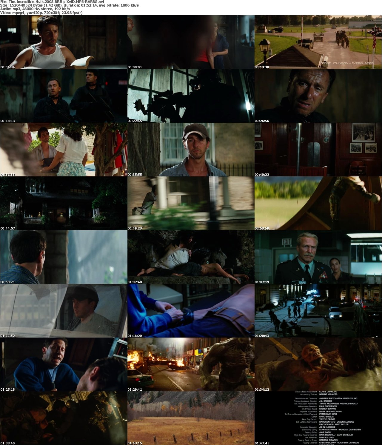 The Incredible Hulk 2008 BRRip XviD MP3-RARBG