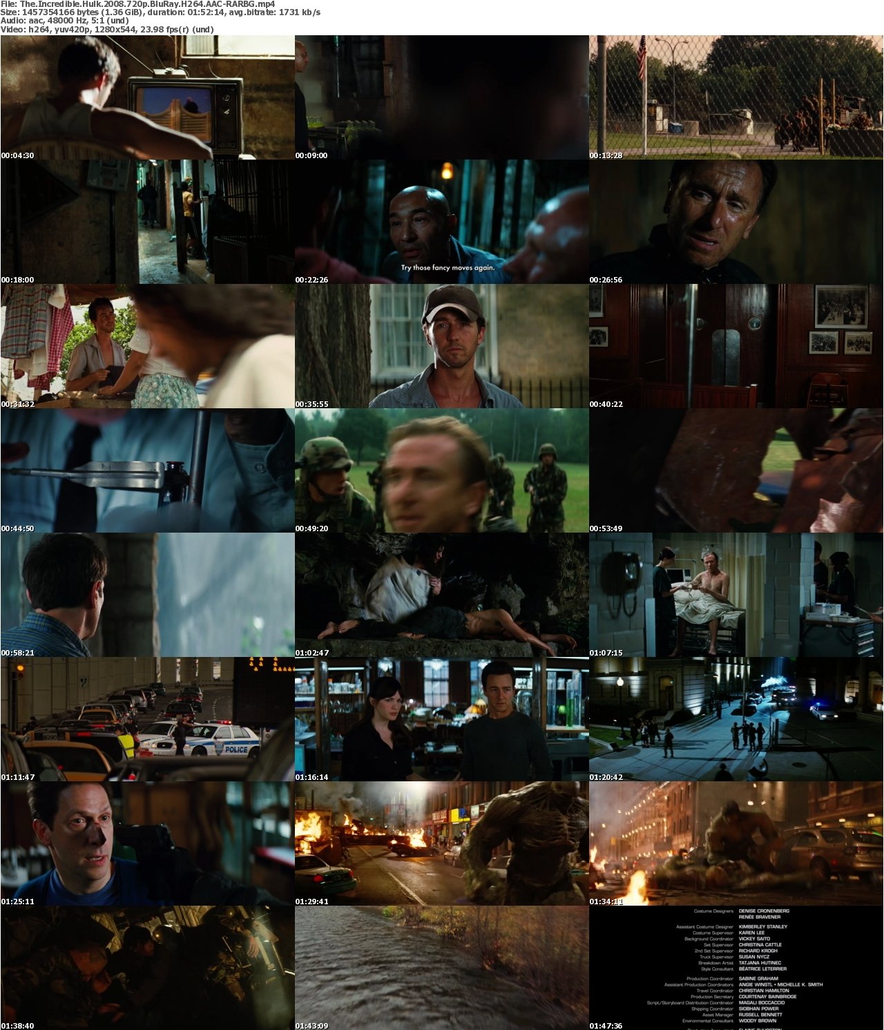 The Incredible Hulk 2008 720p BluRay H264 AAC-RARBG