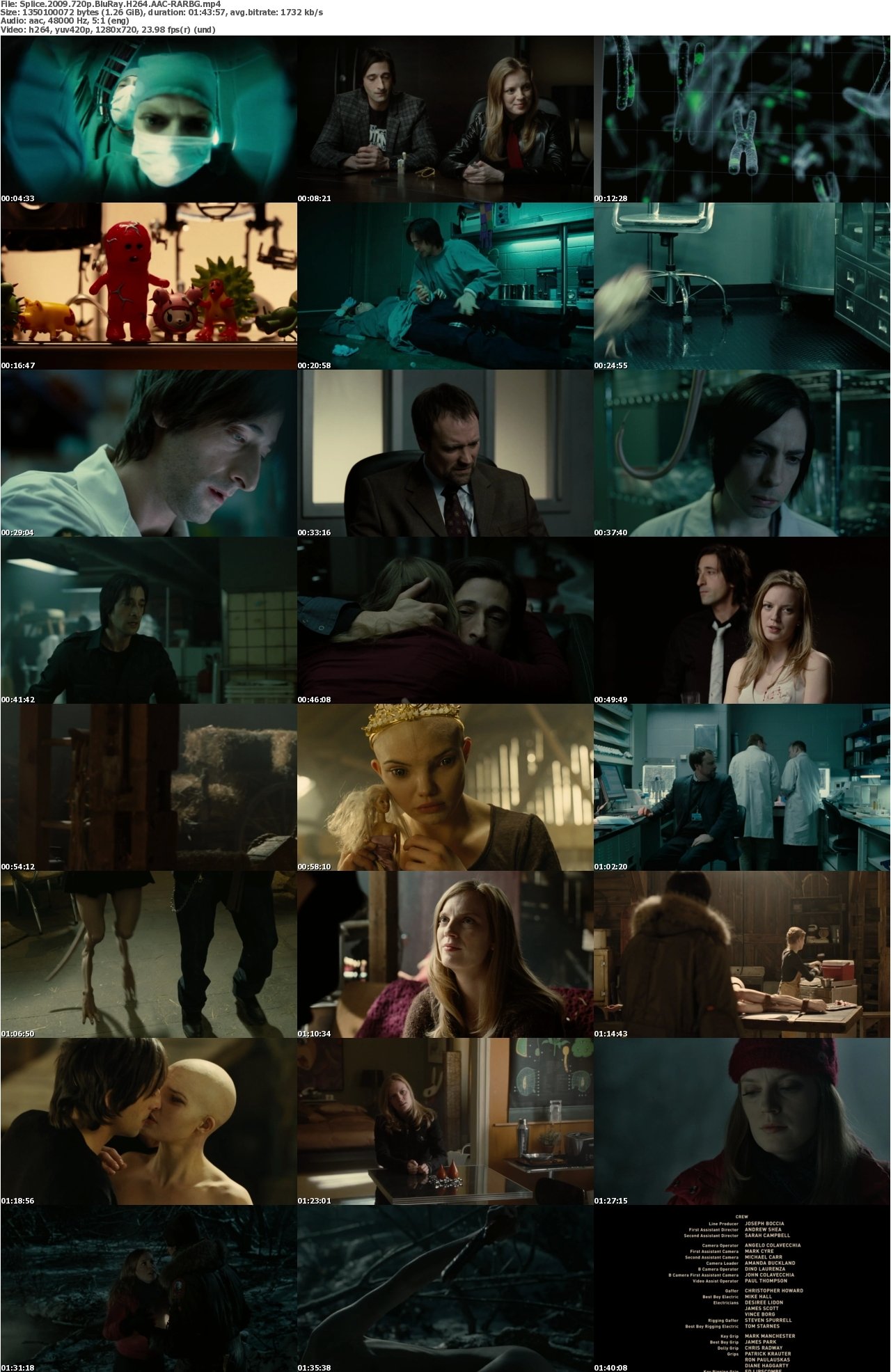 Splice 2009 720p BluRay H264 AAC-RARBG