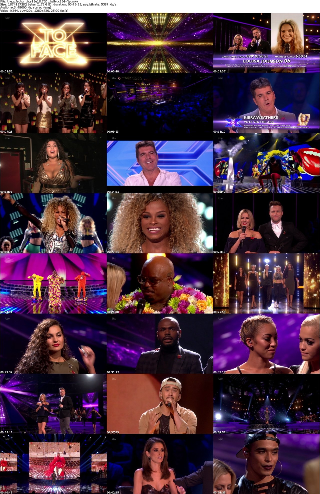 The X Factor UK S12E18 720p HDTV x264-FTP