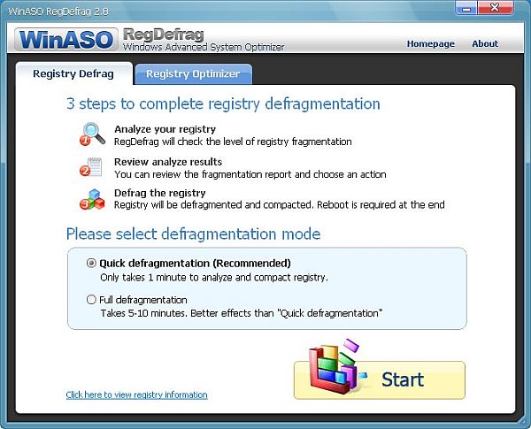 WinASO RegDefrag 2.8.0 + Portable
