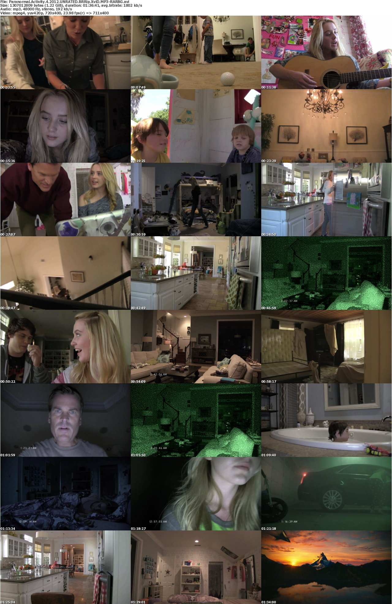 Paranormal Activity 4 2012 UNRATED BRRip XviD MP3-RARBG