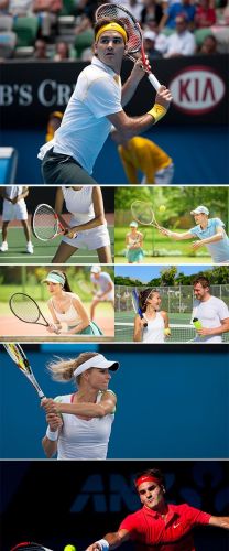 Stock+Image+Playing+mixed+doubles+tennis+game