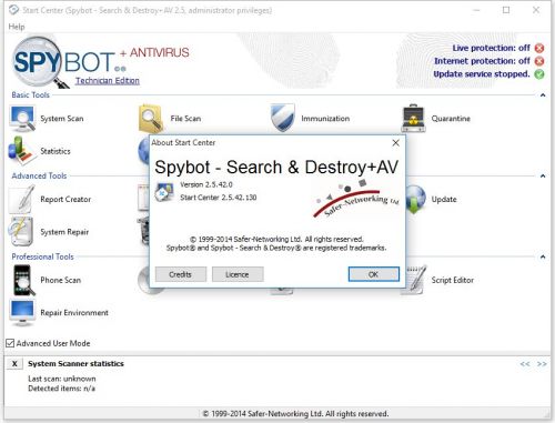 Spybot Search &amp; Destroy + AV 2.5.42 Technician Edition Portable