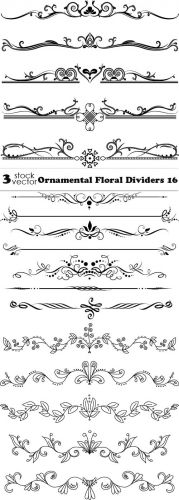 Vectors - Ornamental Floral Dividers 16