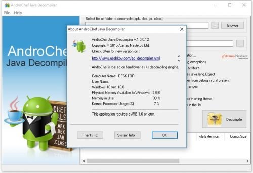 AndroChef Java Decompiler 1.0.0.12