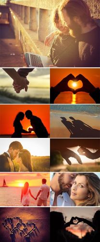 Stock+Image+Lovers+at+Sunset