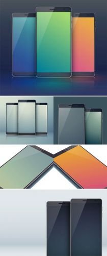 Stock+Realistic+smartphone+with+blank+screen+vectors