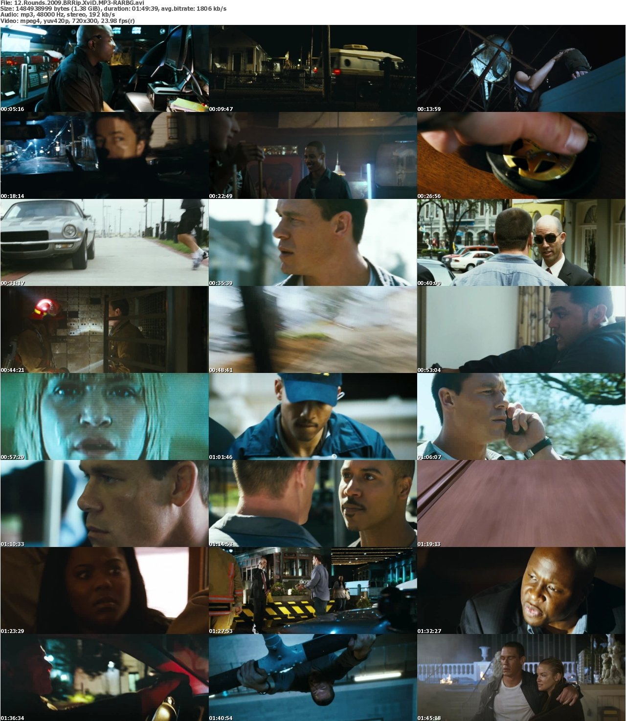 12 Rounds 2009 BRRip XviD MP3-RARBG