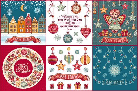 CreativeMarket - Christmas Cards Bundle Bonus