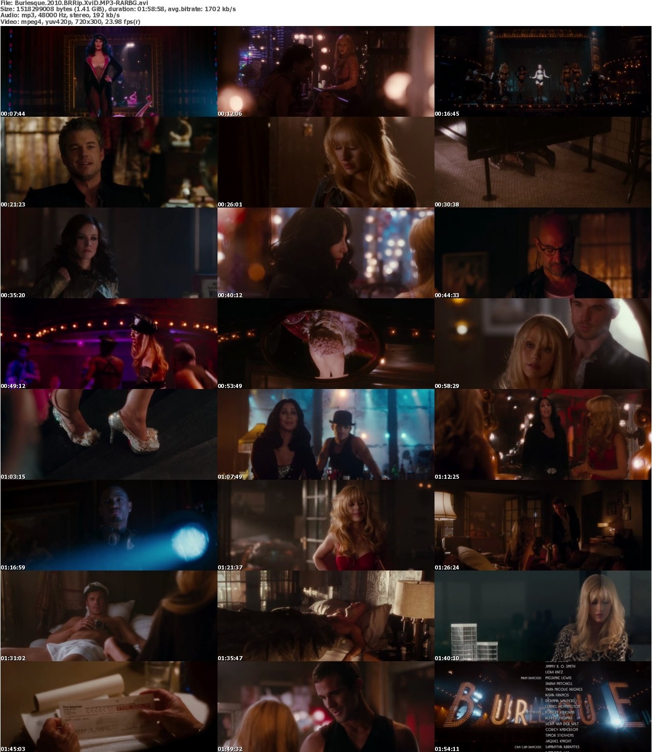 Burlesque 2010 BRRip XviD MP3-RARBG