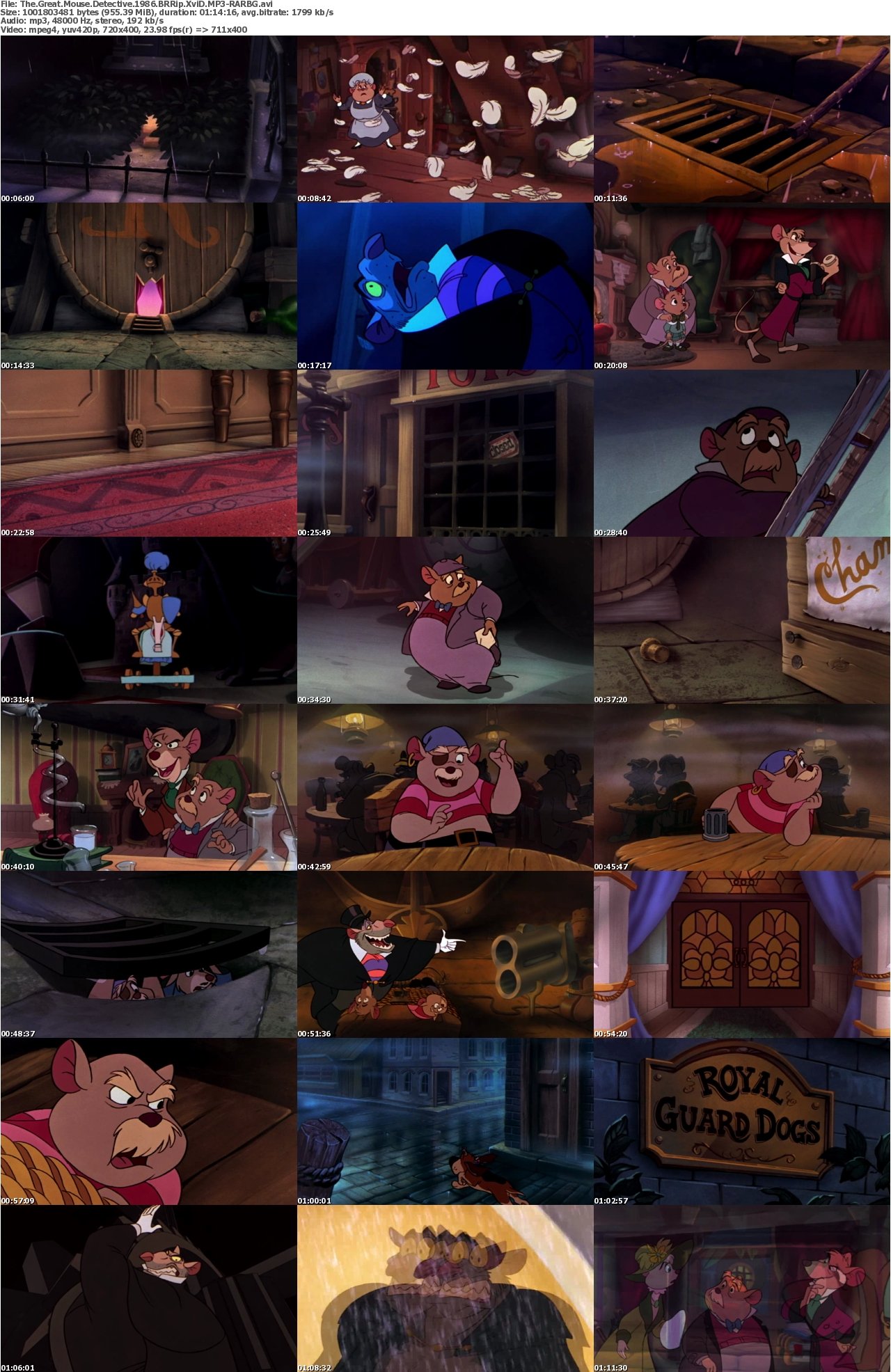 The Great Mouse Detective 1986 BRRip XviD MP3-RARBG