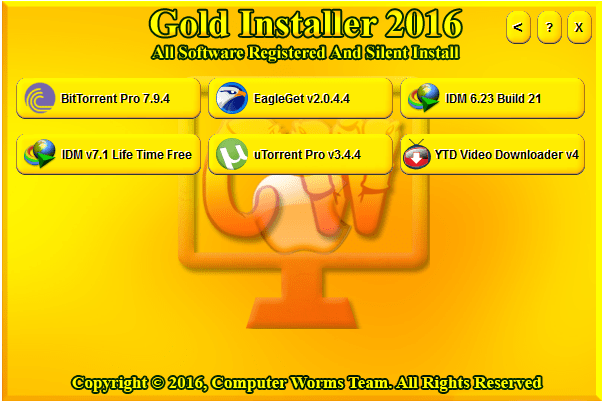 Gold Software Installer 2016 (Software Pack 2016)