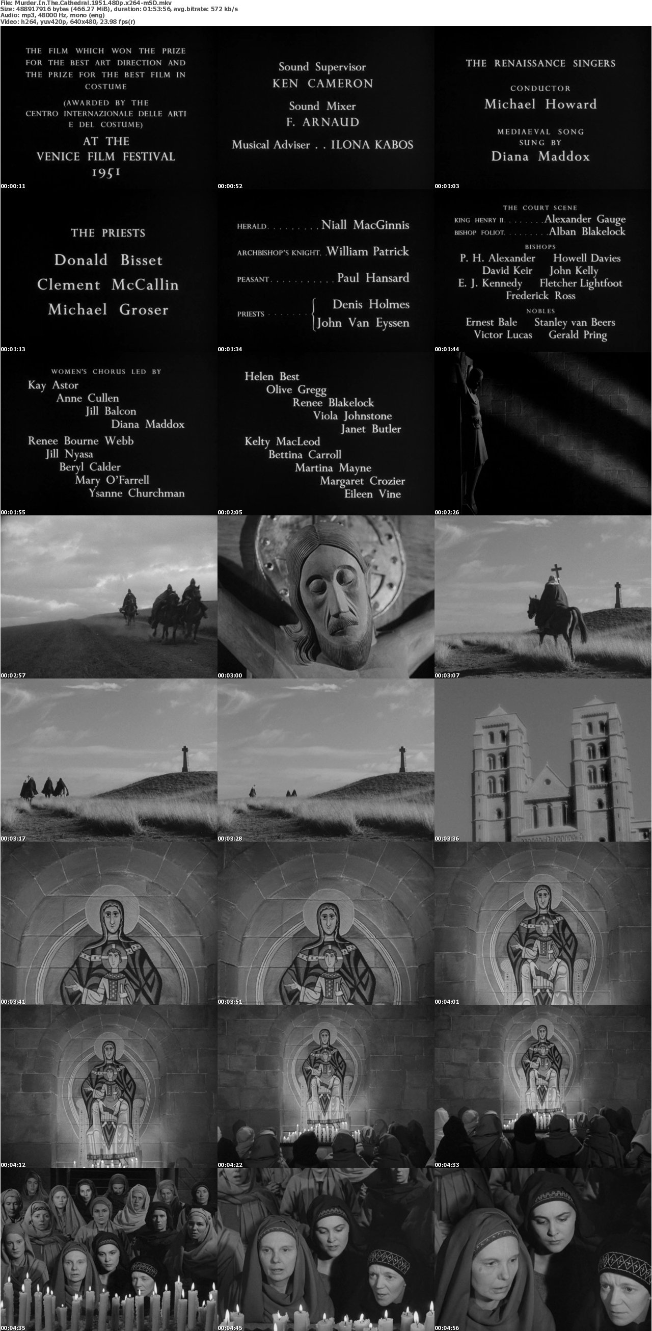Murder In The Cathedral 1951 480p x264-mSD