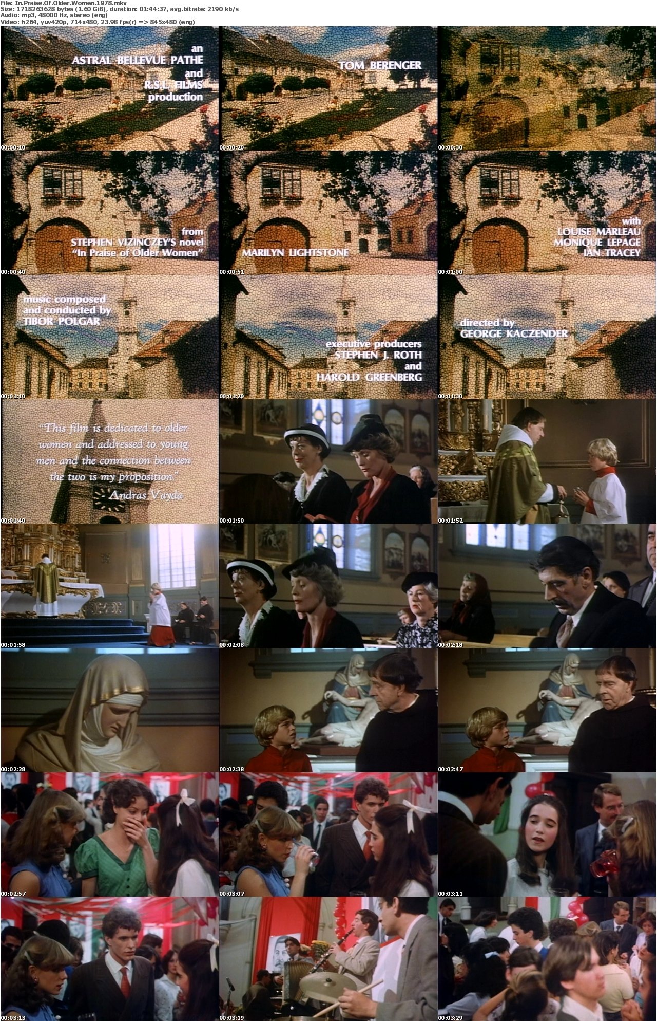 In Praise Of Older Women (1978)