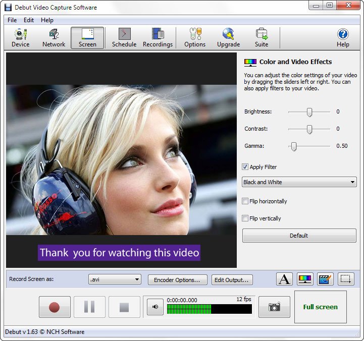 nch debut video capture software v2 02