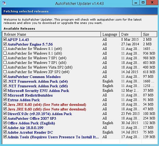 AutoPatcher Complete - Windows 8.1, 7, Vista, XP Updates to 15-Nov-2015