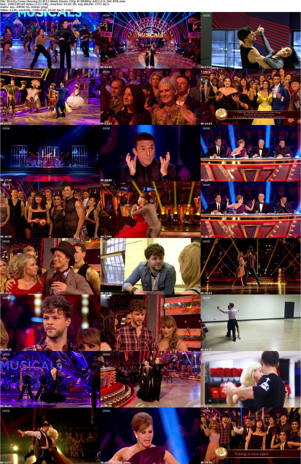 Strictly Come Dancing S13E22 Week Eleven 720p iP WEBRip AAC2 0 H 264-BTN