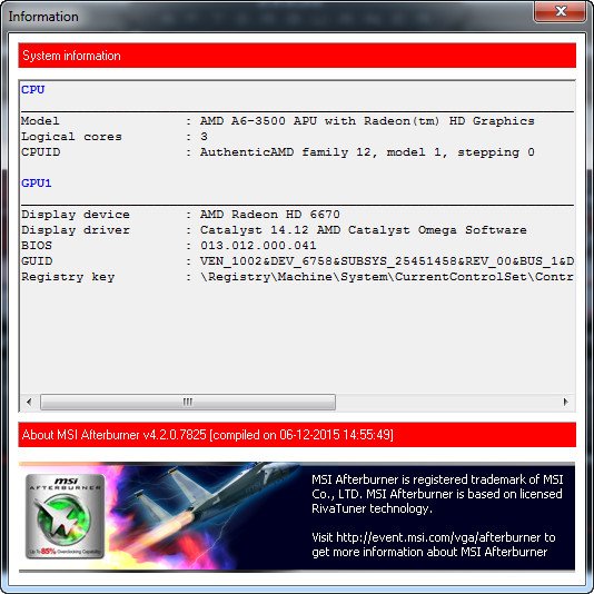 MSI Afterburner v4.2.0 