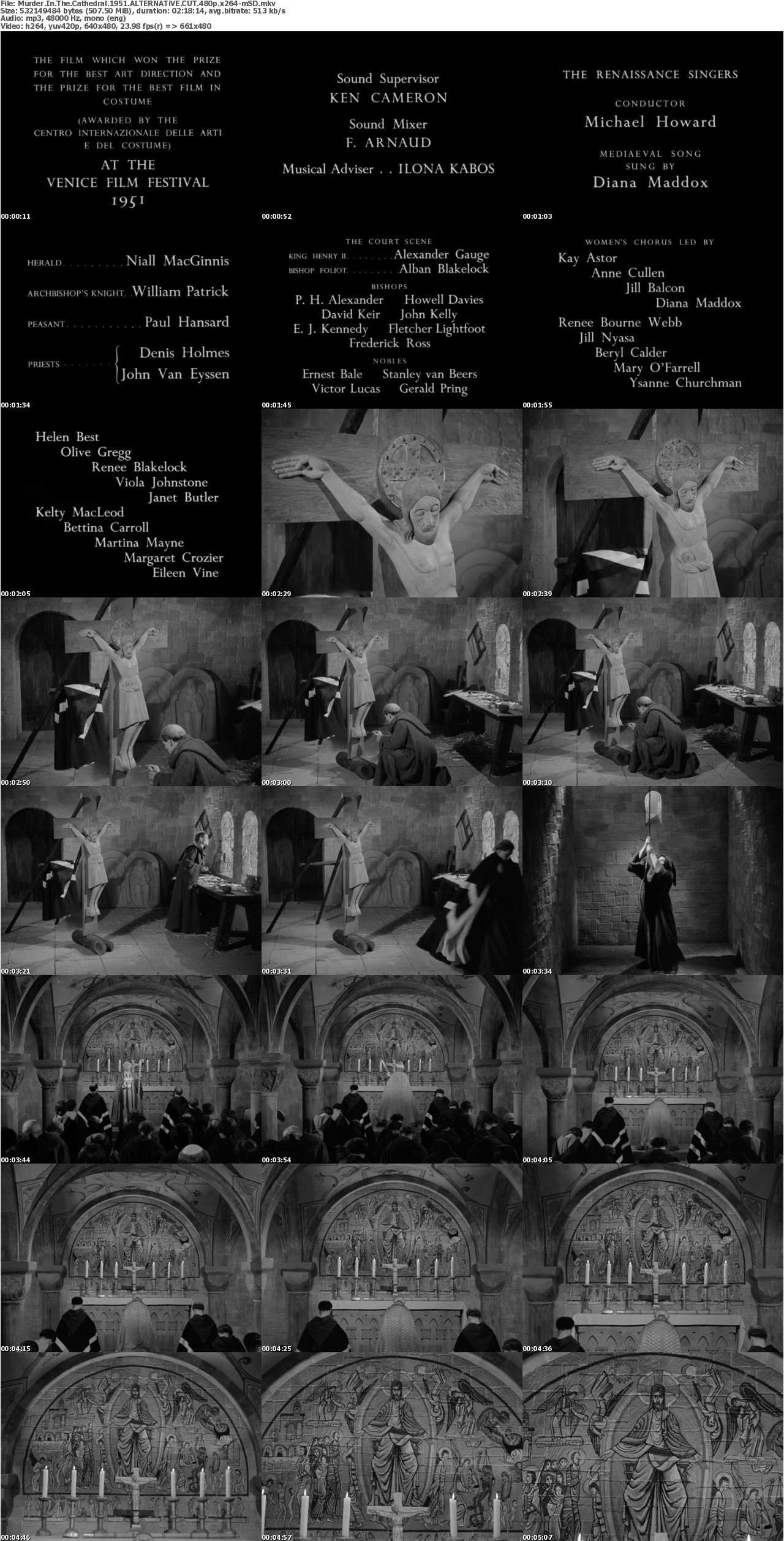 Murder In The Cathedral 1951 ALTERNATiVE CUT 480p x264-mSD