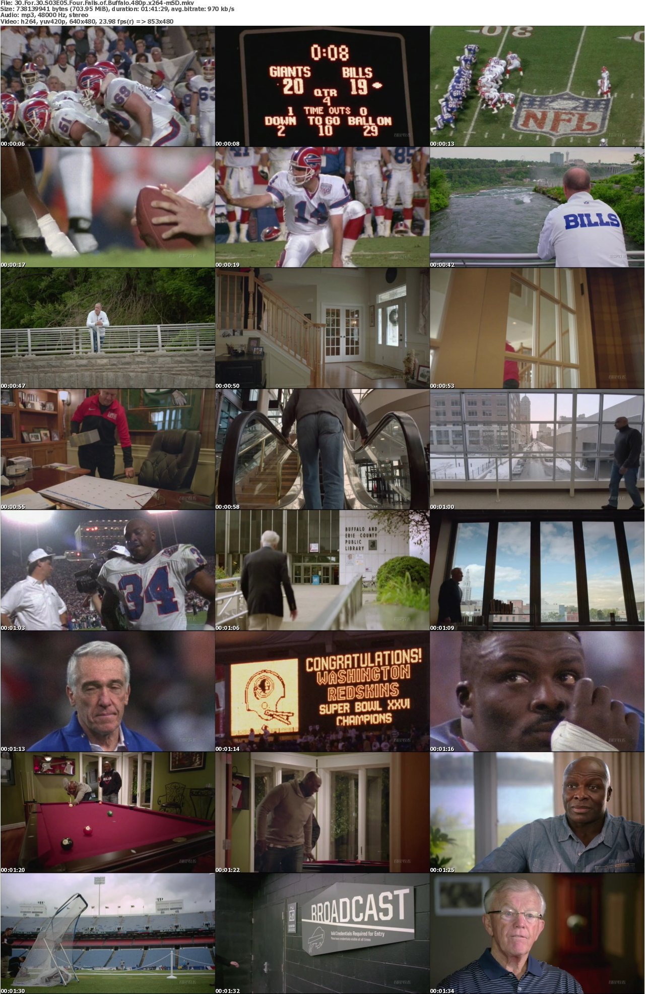 30 For 30 S03E05 Four Falls of Buffalo 480p x264-mSD