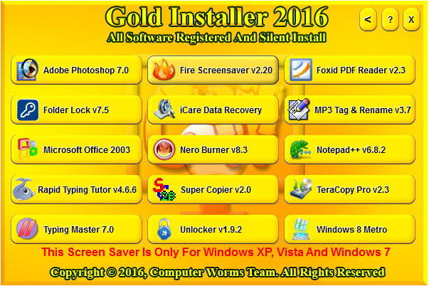 Gold Software Installer 2016 (Software Pack 2016)