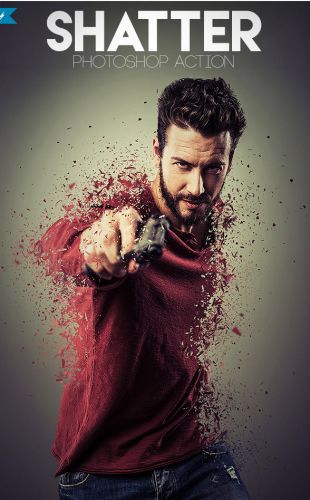 GraphicRiver - Shatter Photoshop Action