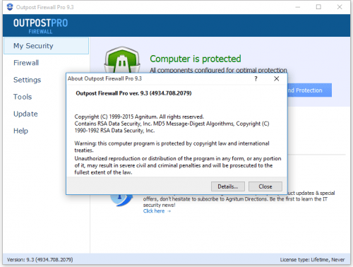 Agnitum Outpost Firewall Pro 9.3.4934.708.2079 (x86/x64)