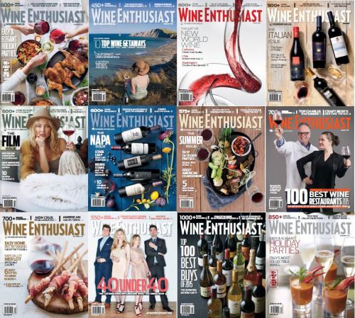 Wine Enthusiast Magazine - 2015 Full Year Issues Collection