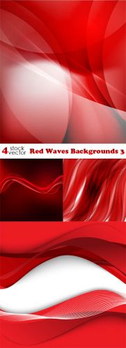 Vectors - Red Waves Backgrounds 3