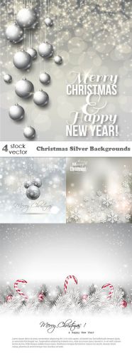 Vectors - Christmas Silver Backgrounds
