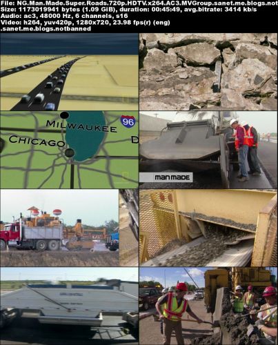 National Geographic - Man Made: Super Roads (2007) 720p HDTV x264-MVGroup